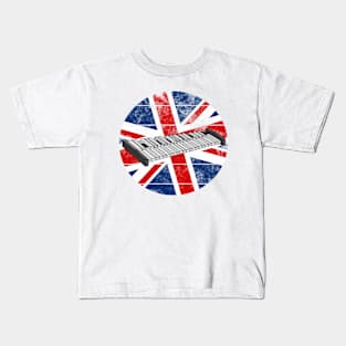 Xylophone UK Flag Britain Xylophonist Percussionist British Musician Kids T-Shirt